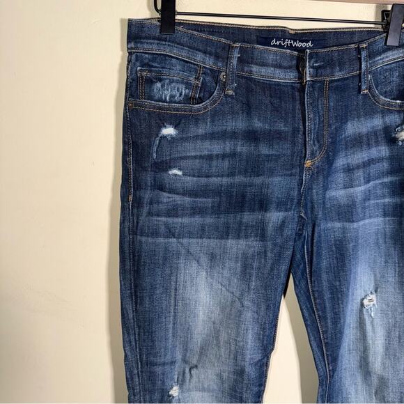 DRIFTWOOD classic wash distressed skinny jeans 28 - Picture 3 of 6
